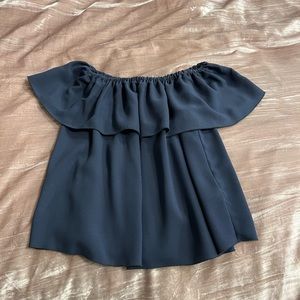 Wilfred off the shoulder navy blouse